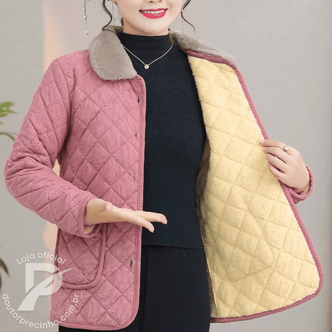 Casaco Emília – Conforto Térmico com Charme Clássico para o Inverno