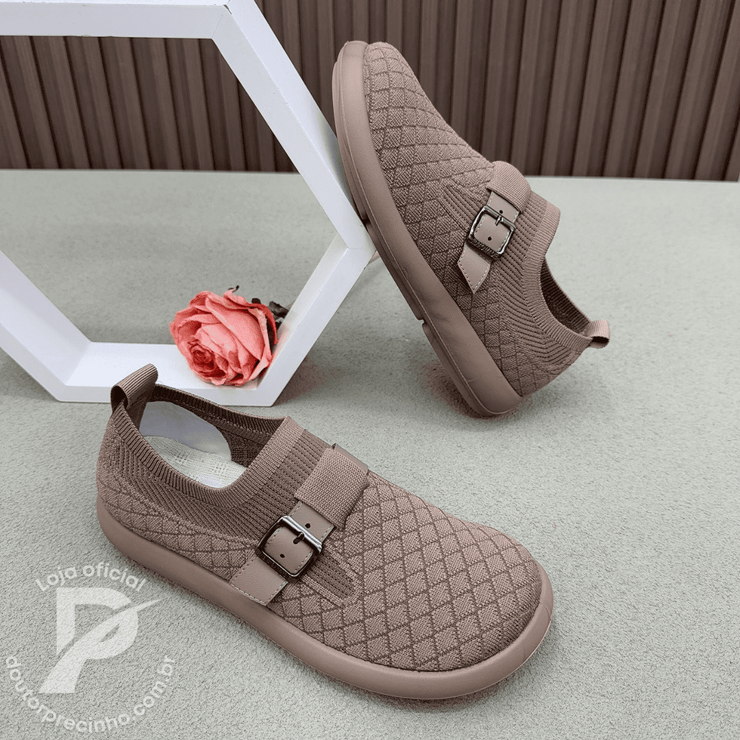 Sapato Torino - Tênis Casual Knit com Fivela Ajustável