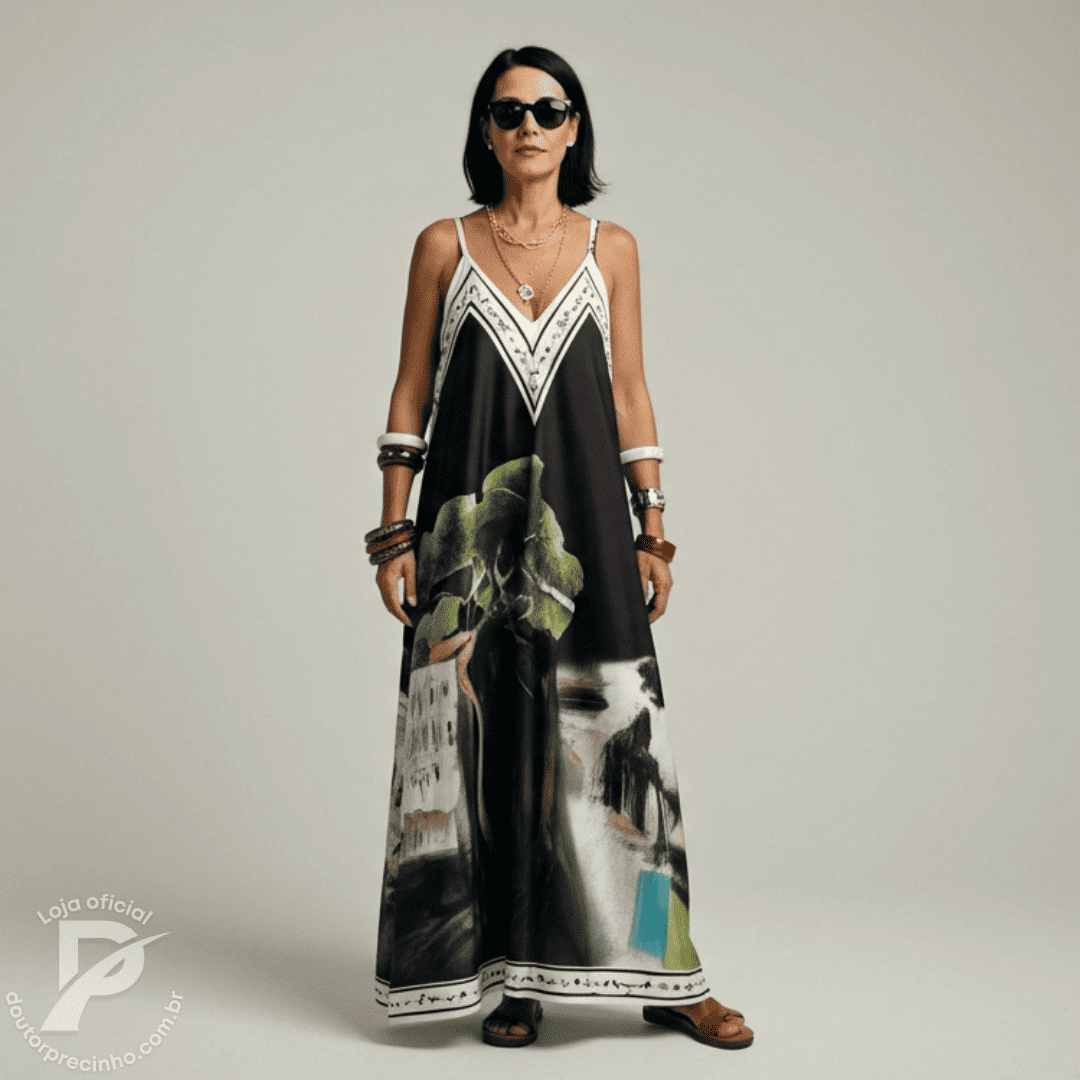 Vestido Eraline – Estilo Artístico, Elegância e Liberdade em Cada Movimento