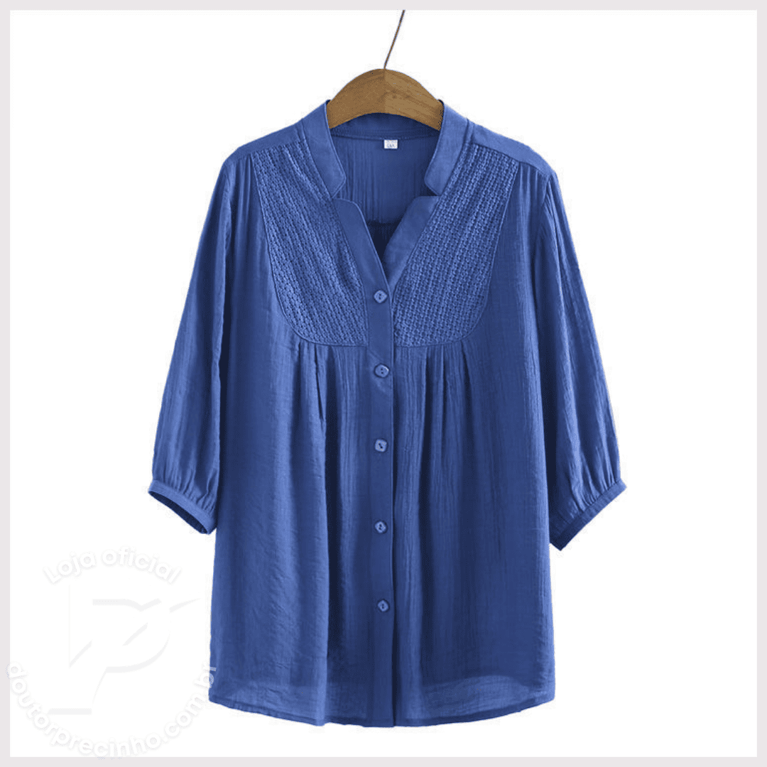 Blusa Feminina Valentina - Estilo Casual com Botões e Caimento Confortável