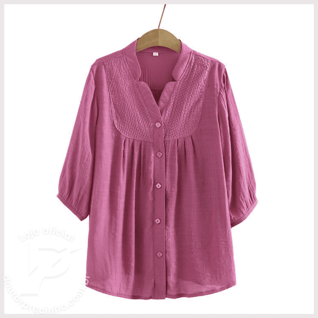 Blusa Feminina Valentina - Estilo Casual com Botões e Caimento Confortável
