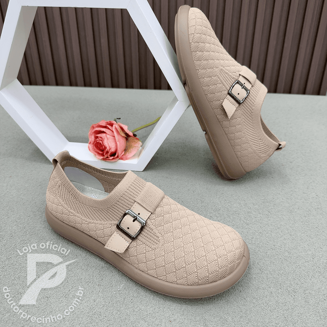 Sapato Torino - Tênis Casual Knit com Fivela Ajustável