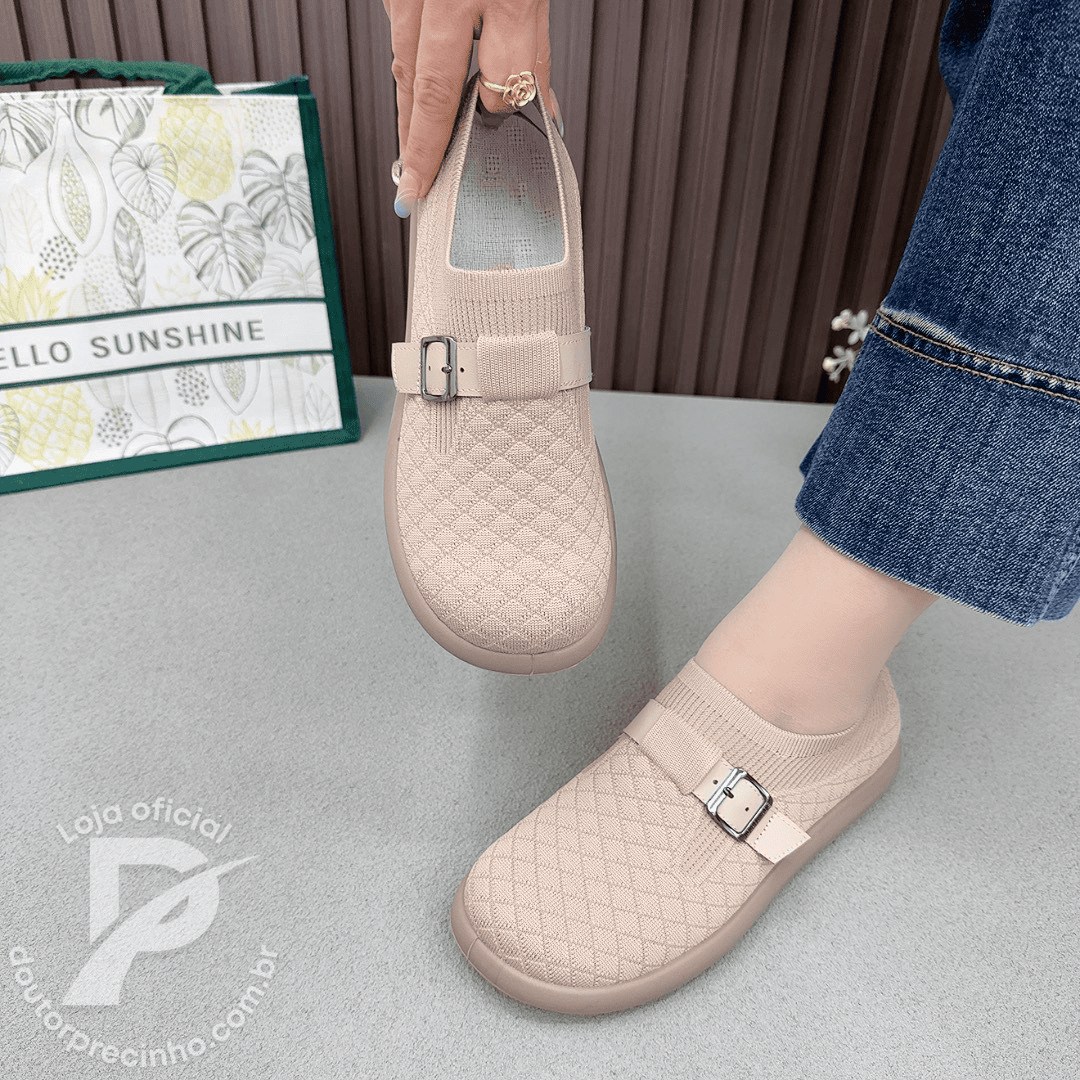 Sapato Torino - Tênis Casual Knit com Fivela Ajustável