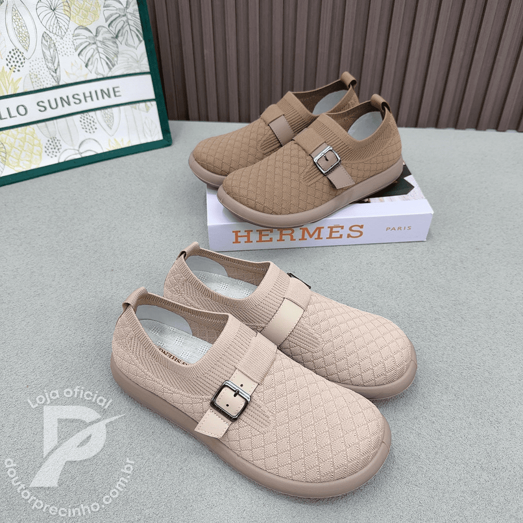 Sapato Torino - Tênis Casual Knit com Fivela Ajustável