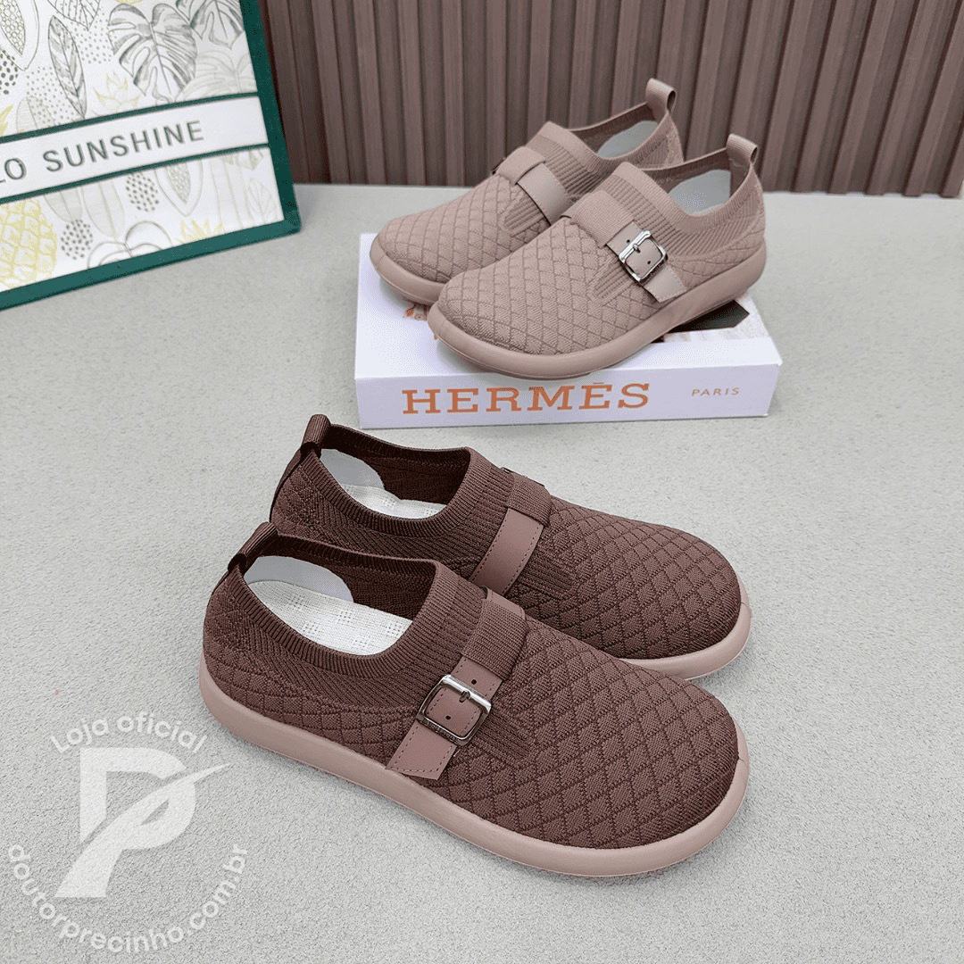 Sapato Torino - Tênis Casual Knit com Fivela Ajustável