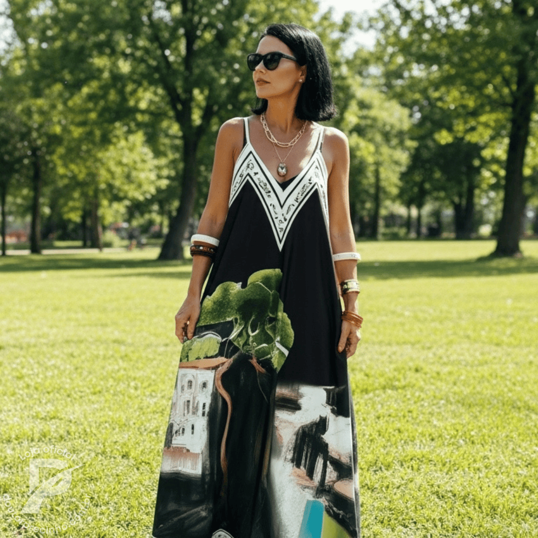 Vestido Eraline – Estilo Artístico, Elegância e Liberdade em Cada Movimento