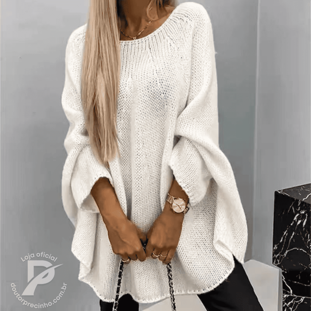 Chiara - Suéter Oversized em Tricô com Caimento Leve e Elegante