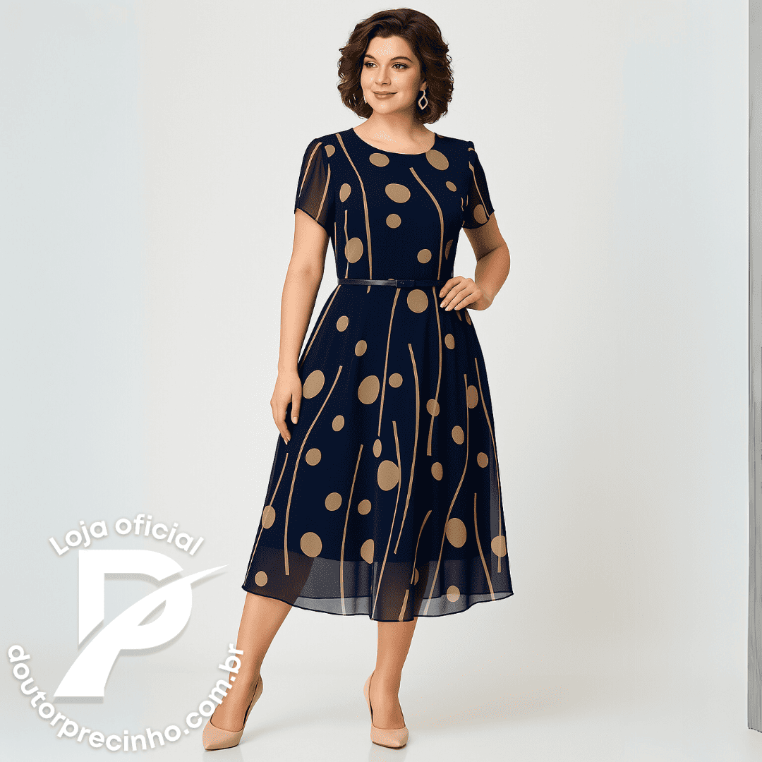 Vestido Mariana — O charme clássico com leveza e sofisticação