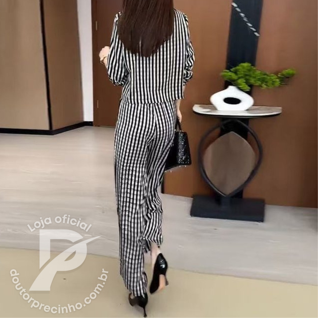 Conjunto Feminino Xadrez – Patrícia