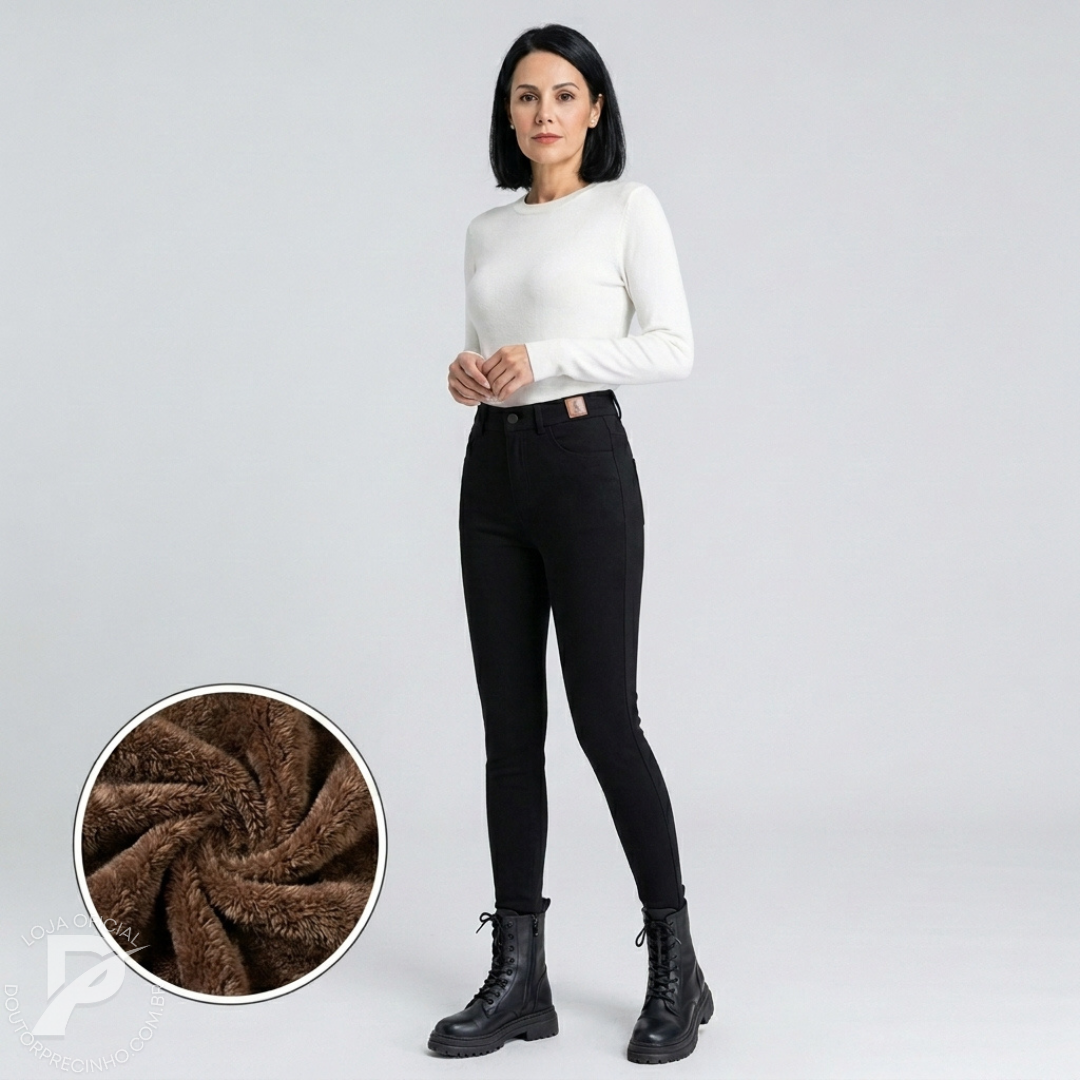 Calça Jeans Tay - Forrada em lã super quentinha