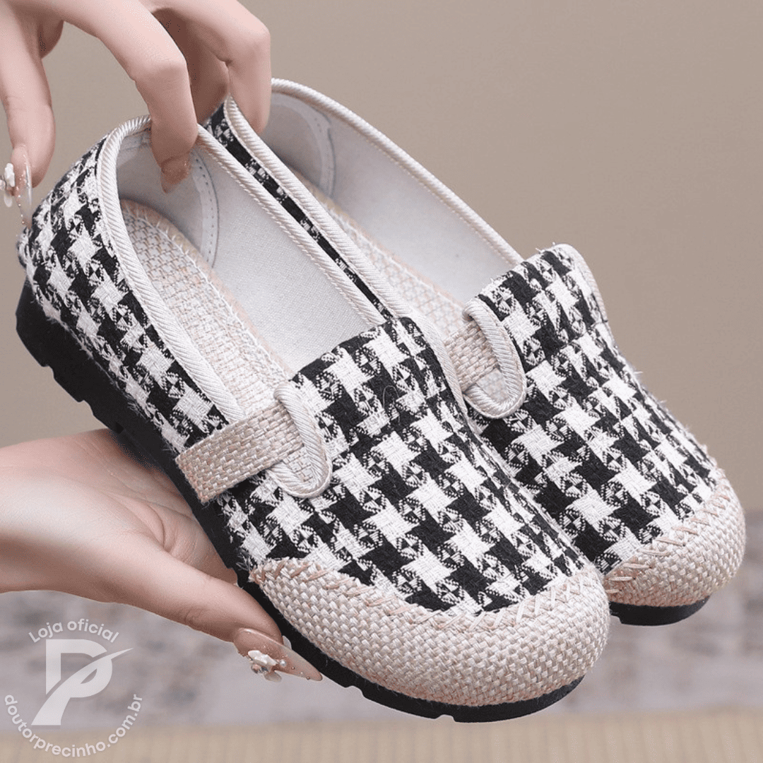 Sapato Noa – Mocassim com Estampa Pied-de-Poule