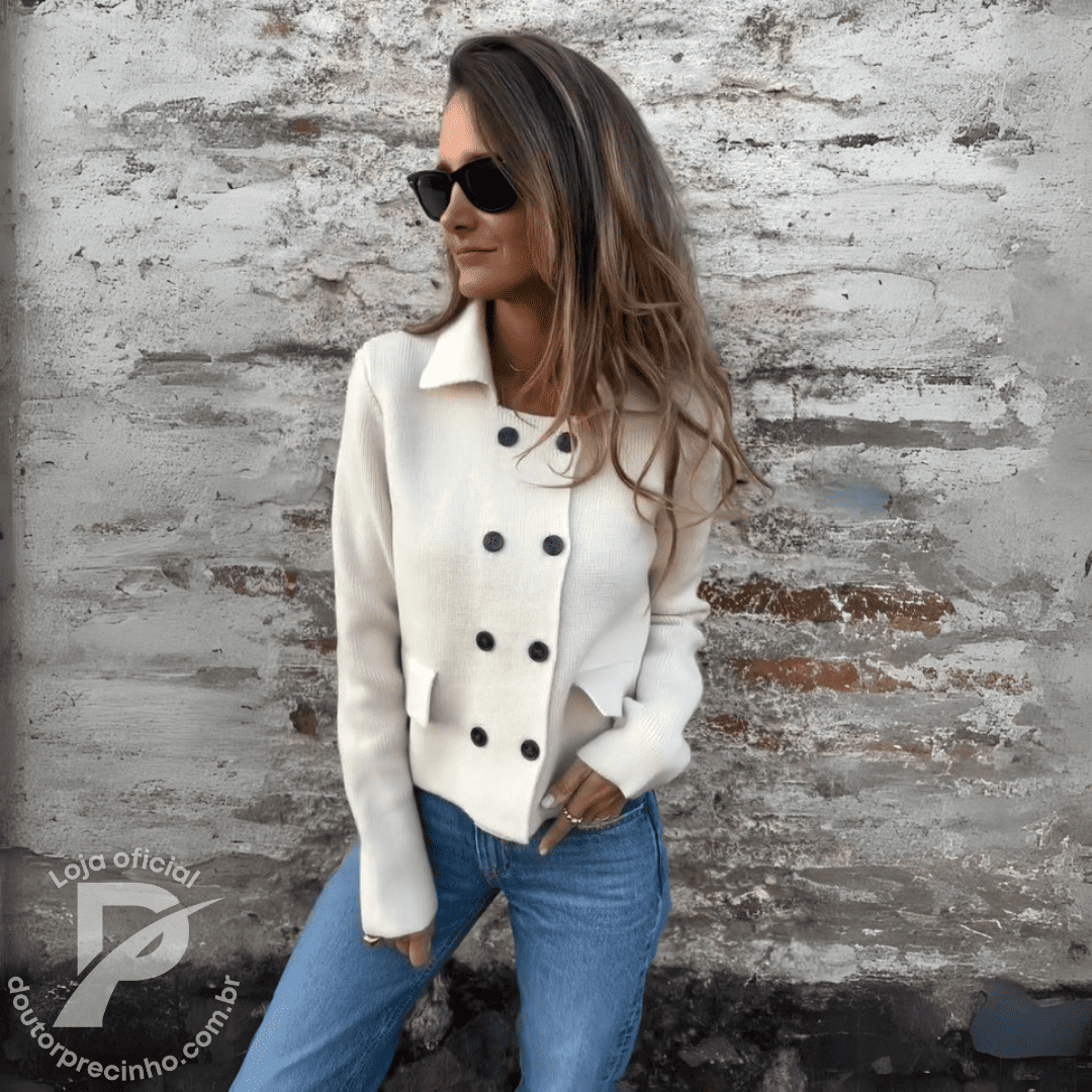 Casaco Ilana – Sofisticação Atemporal com Toque Moderno