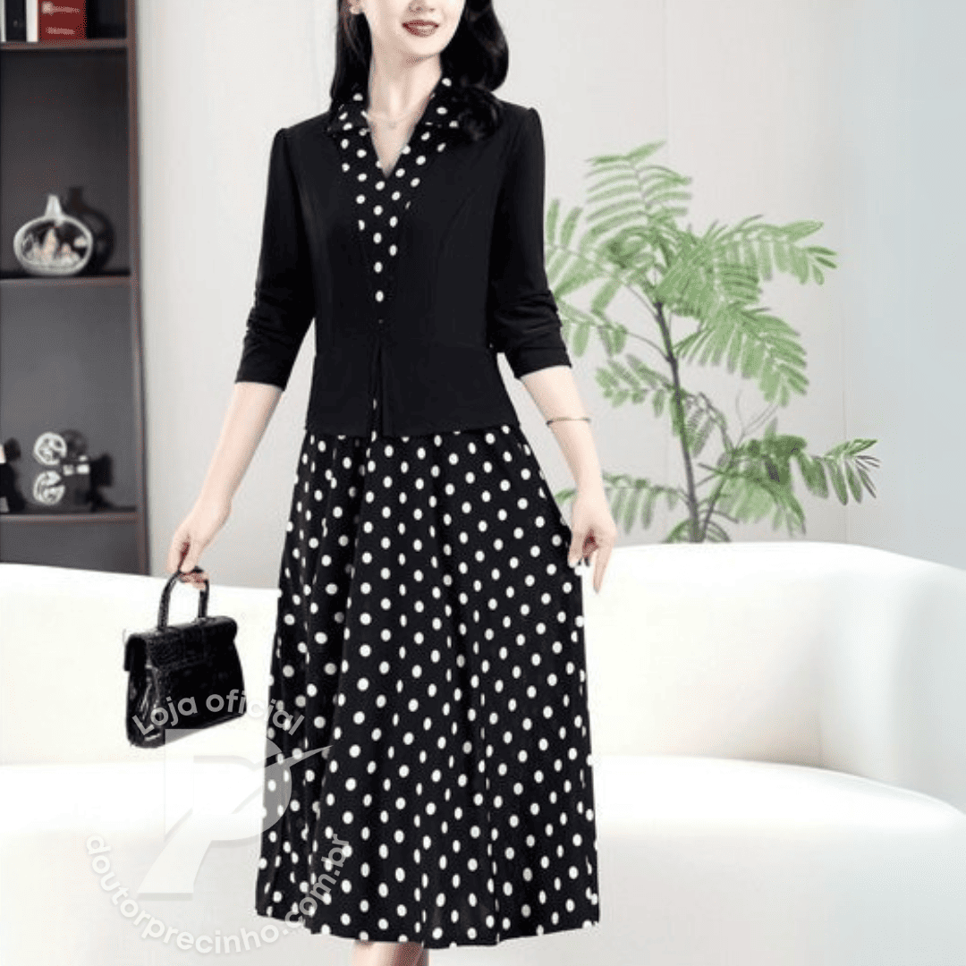 Vestido Tatiana – Elegância Clássica com Toque Moderno