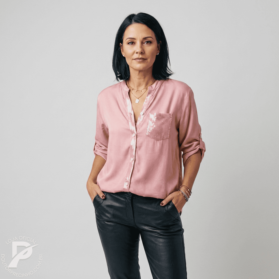 Camisa Olívia - Brilho Delicado com Elegância
