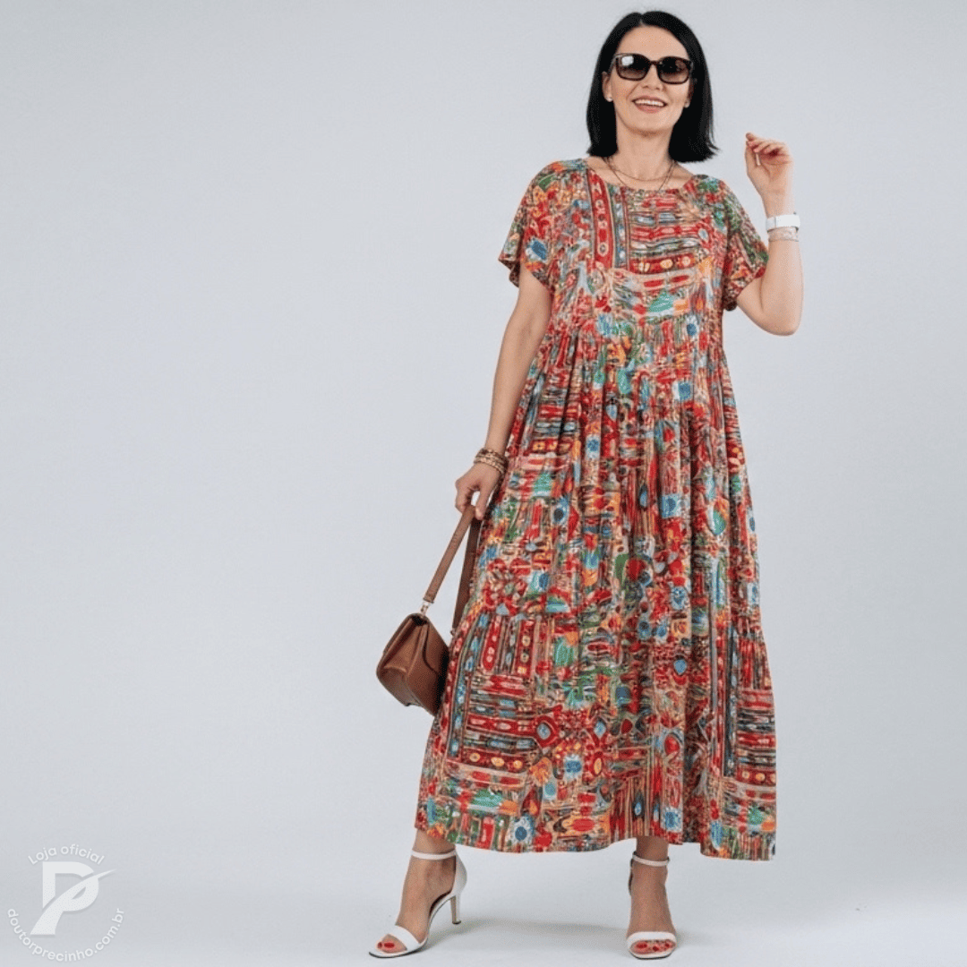 Vestido Ferisse - Presença vibrante e elegância artística