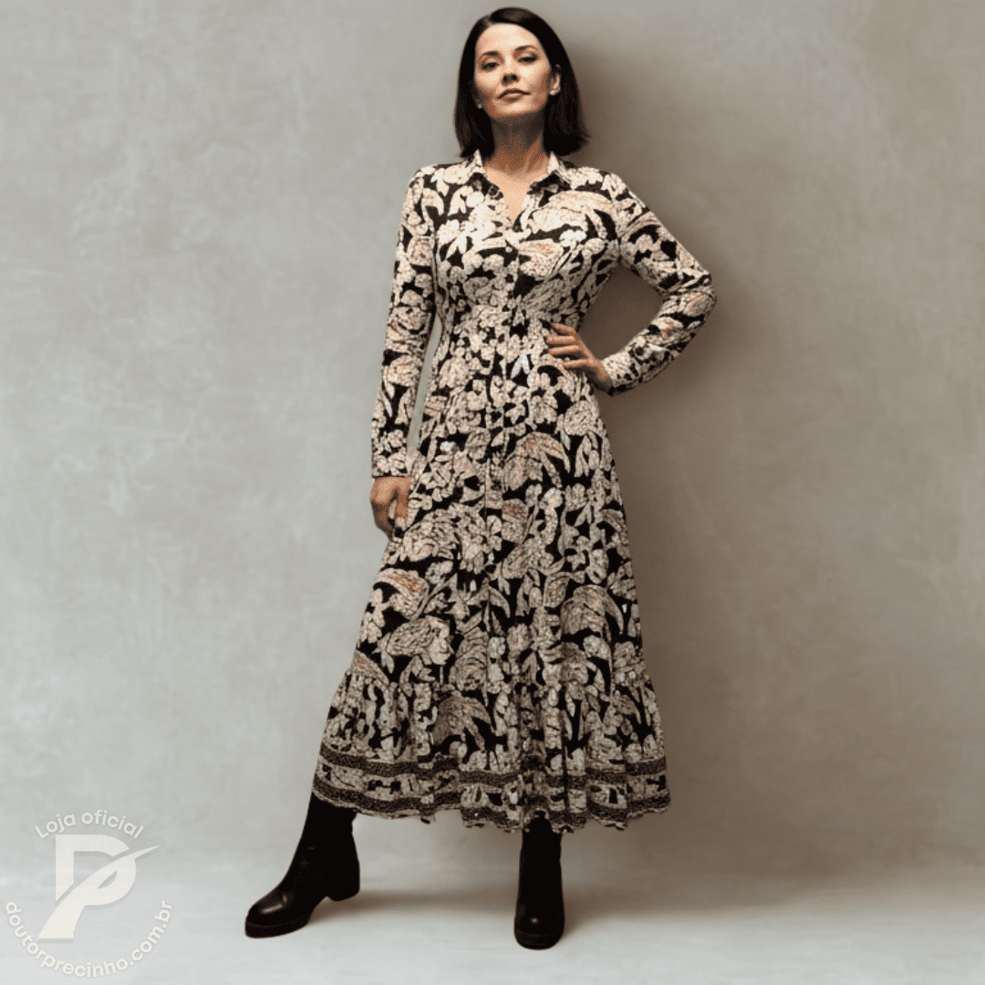 Vestido Elunara – Elegância Clássica com Toque Boho