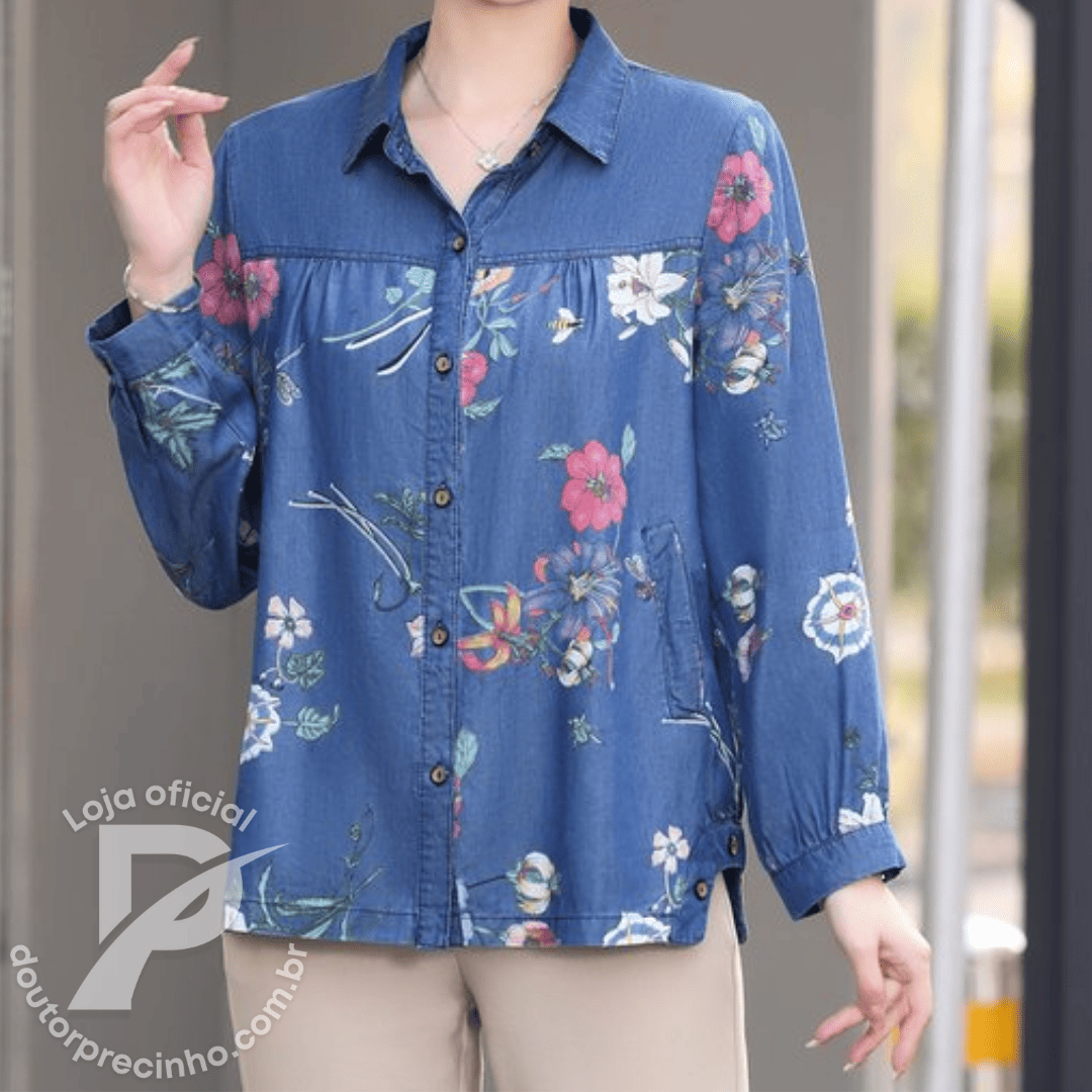 Blusa Fiorella - Estilo floral leve para toda estação