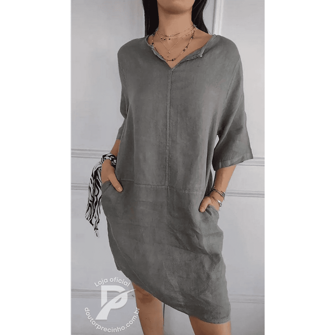 Vestido Casual Verona - Conforto e Elegância Minimalista