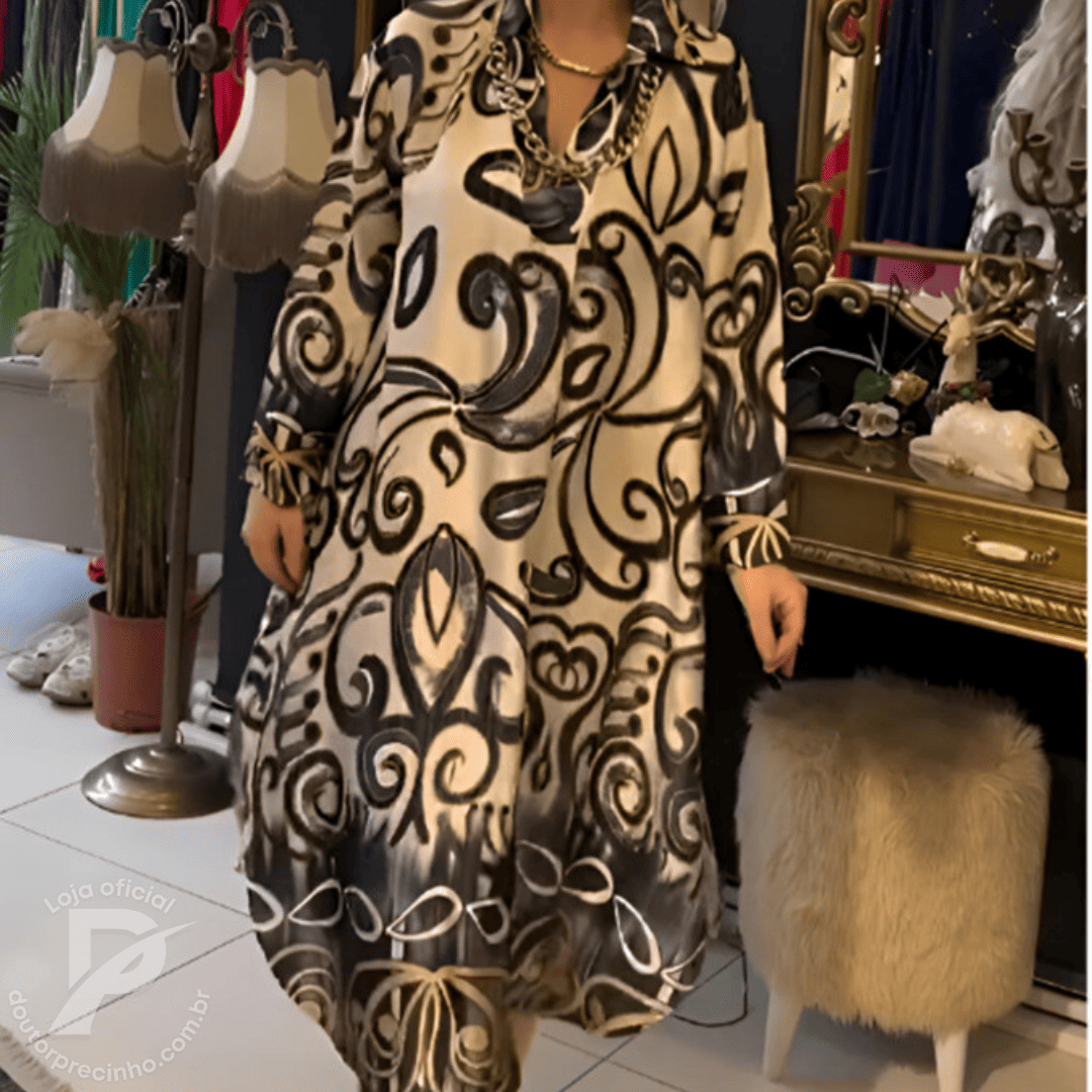 Vestido Midi Ravello - Elegância Atemporal e Conforto Exclusivo