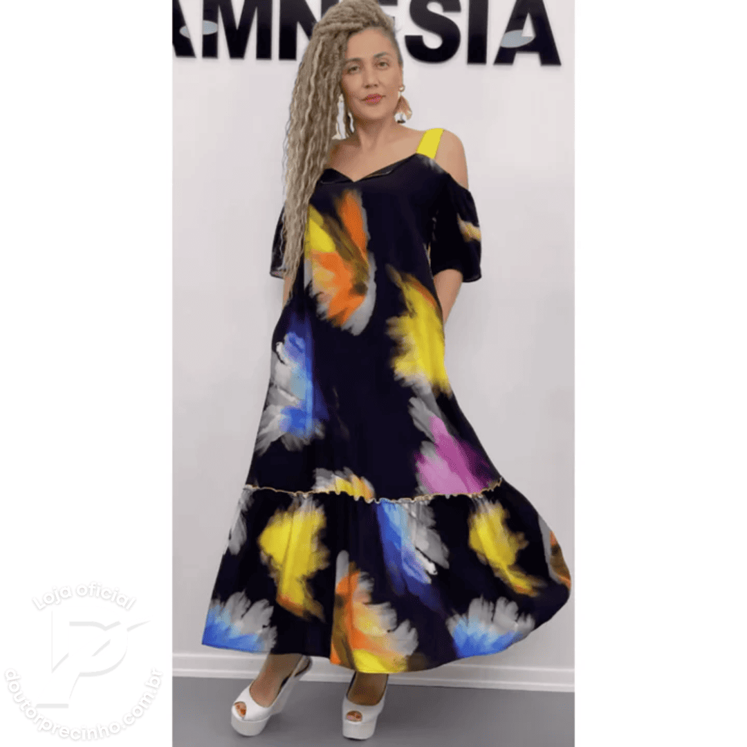 Vestido Savina - com Recortes Modernos