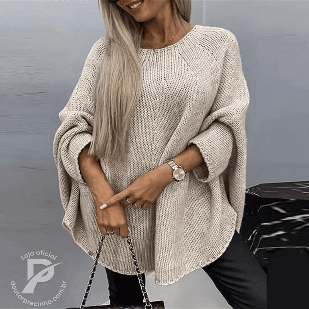 Chiara - Suéter Oversized em Tricô com Caimento Leve e Elegante