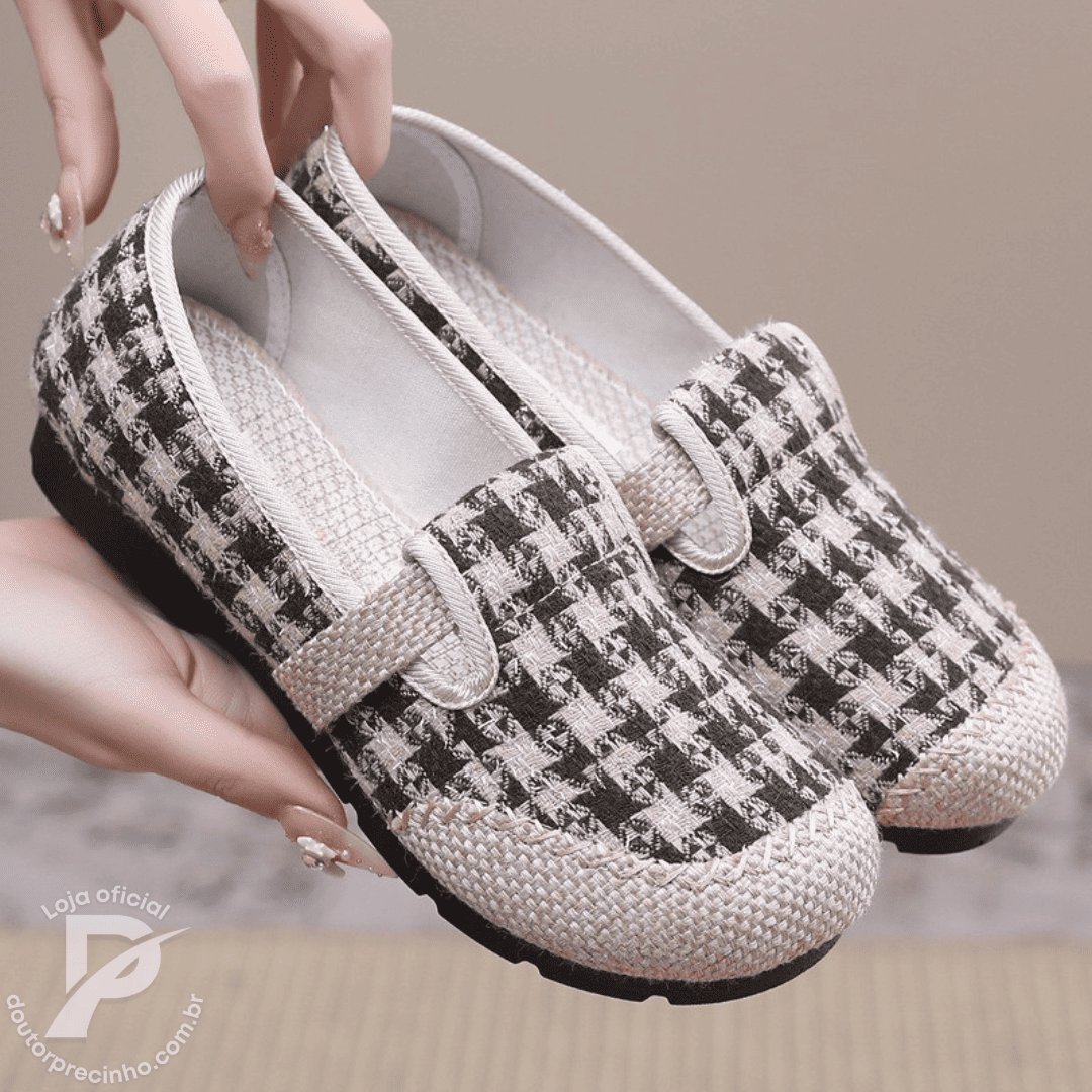 Sapato Noa – Mocassim com Estampa Pied-de-Poule