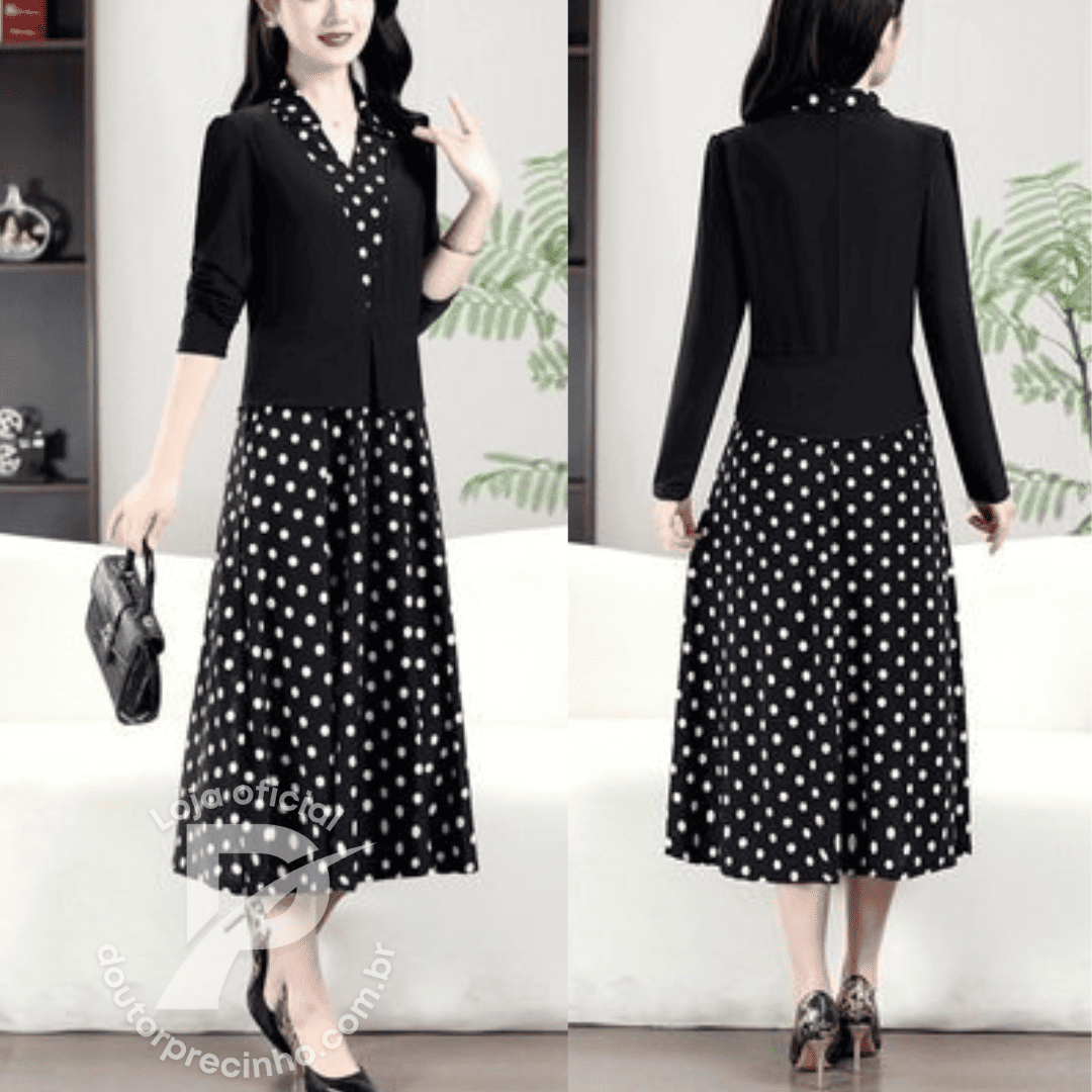 Vestido Tatiana – Elegância Clássica com Toque Moderno
