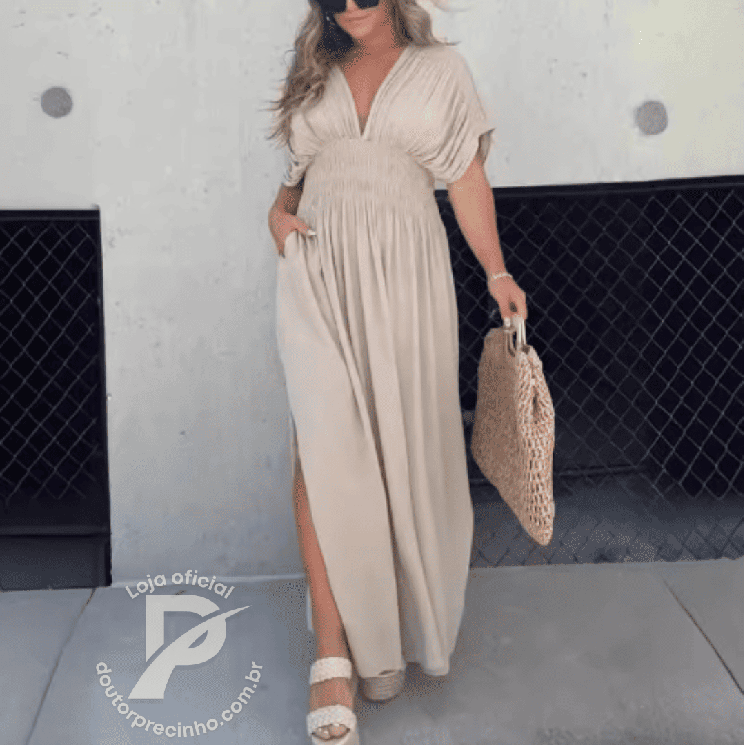 Vestido Longo Angelina – Sofisticação e Leveza Para Todas as Ocasiões