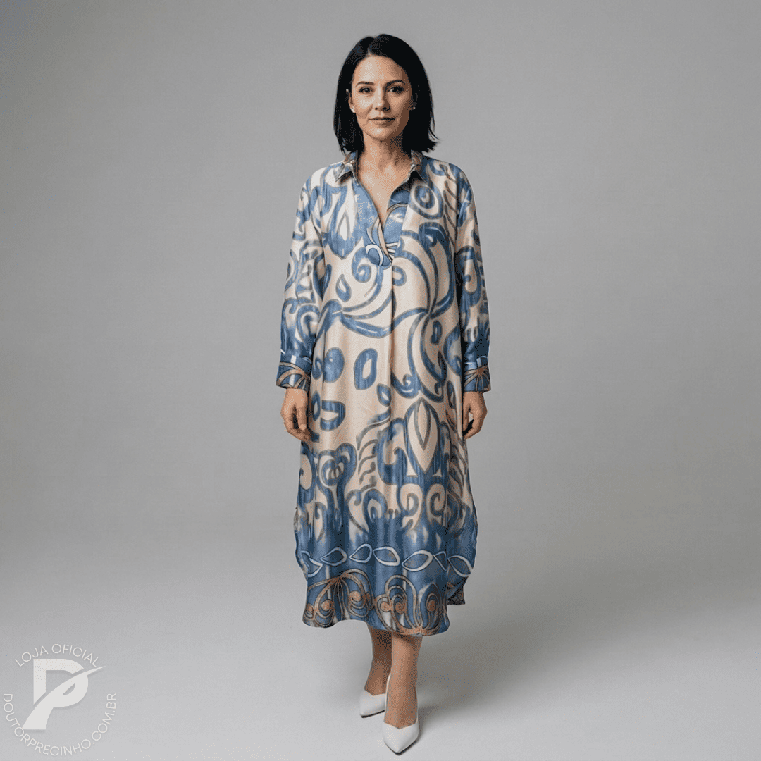 Vestido Midi Ravello - Elegância Atemporal e Conforto Exclusivo