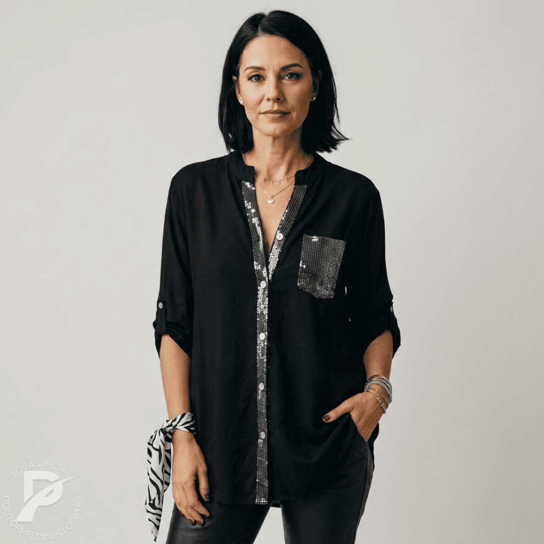 Camisa Olívia - Brilho Delicado com Elegância