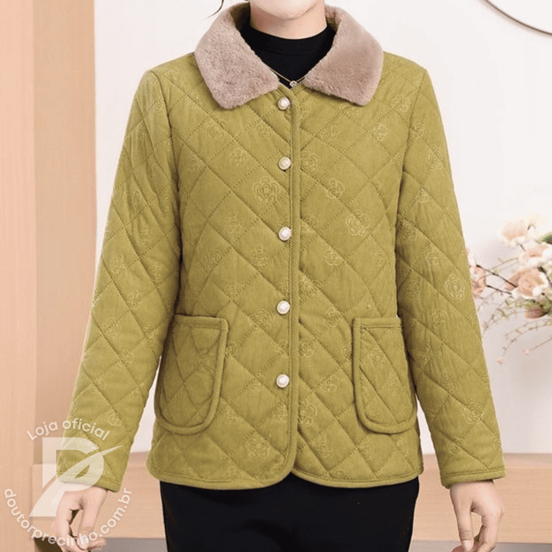 Casaco Emília – Conforto Térmico com Charme Clássico para o Inverno