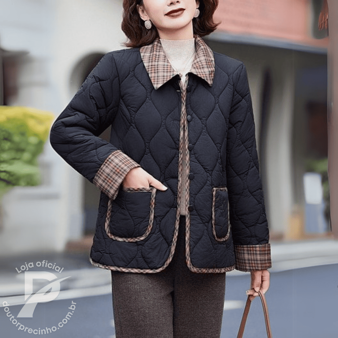 Casaco Feminino Forrado Belinda – Sofisticação e Conforto Para o Inverno