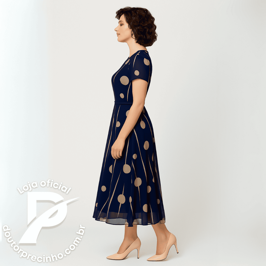 Vestido Mariana — O charme clássico com leveza e sofisticação