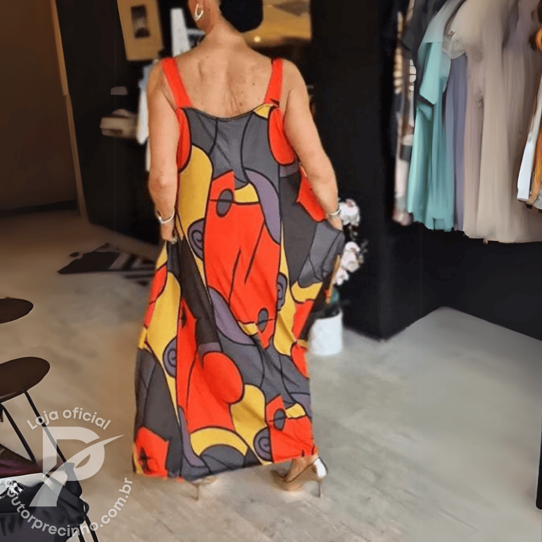Vestido Giulia – Elegância e Arte em uma Peça Única