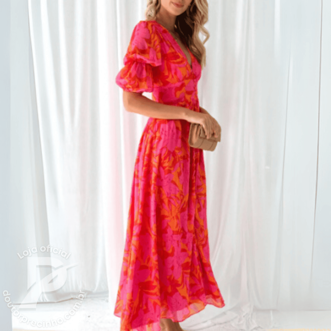 Vestido Julieta – Elegância Vibrante para Momentos Especiais