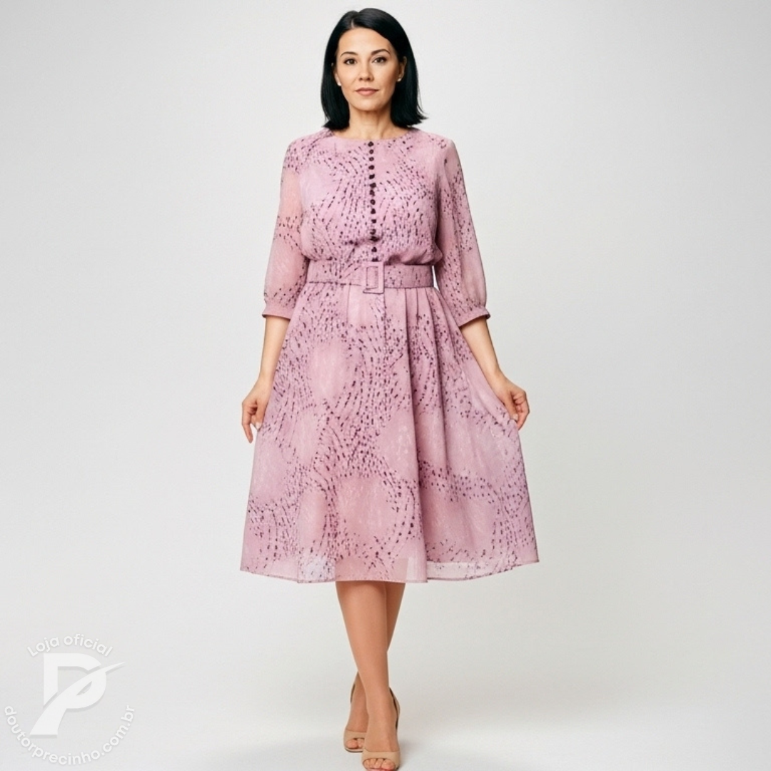 Vestido Amarante - Manga 3/4