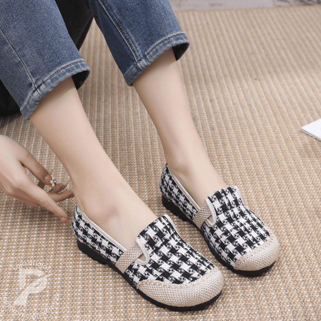 Sapato Noa – Mocassim com Estampa Pied-de-Poule