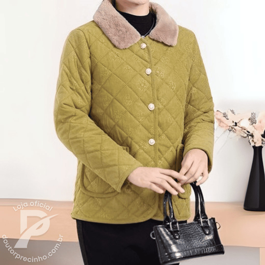 Casaco Emília – Conforto Térmico com Charme Clássico para o Inverno