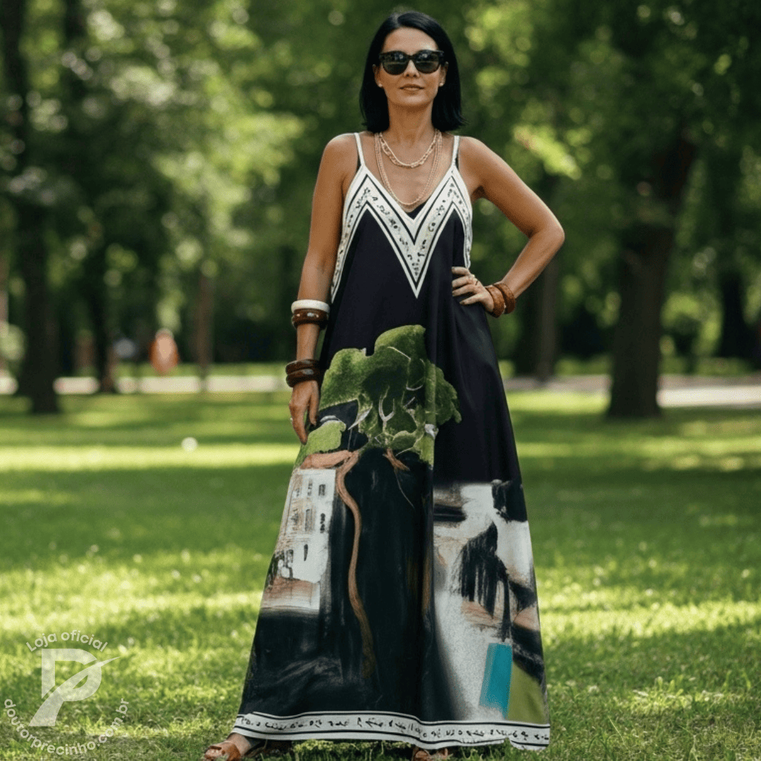 Vestido Eraline – Estilo Artístico, Elegância e Liberdade em Cada Movimento