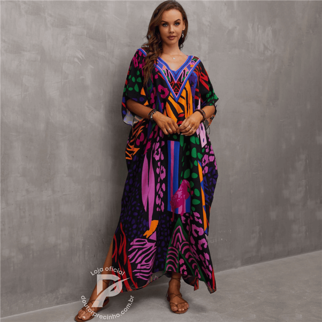 Kaftan Luxuoso Alexandria - Estilo e Sofisticação