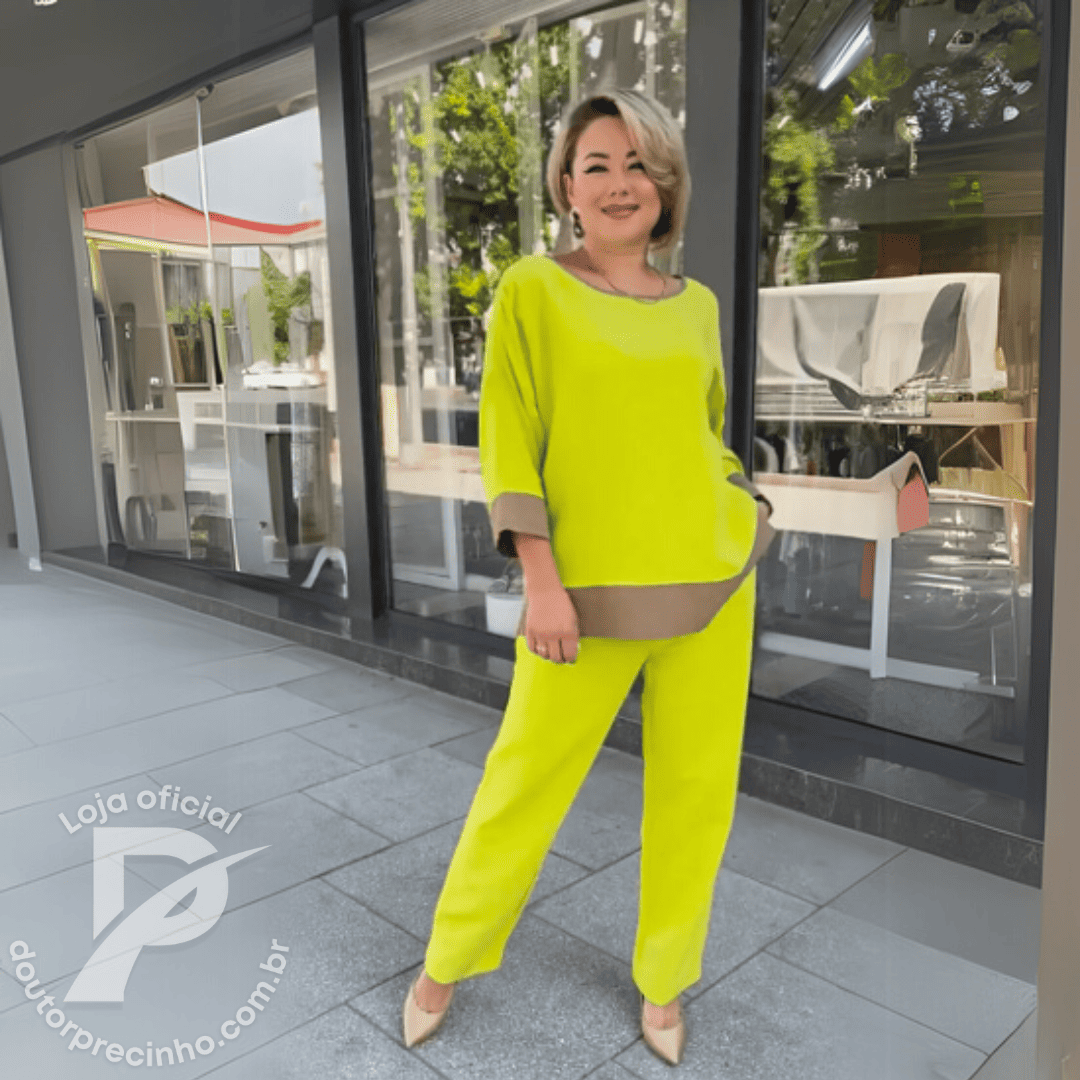 Conjunto Elegante em Tecido Leve – Maristela