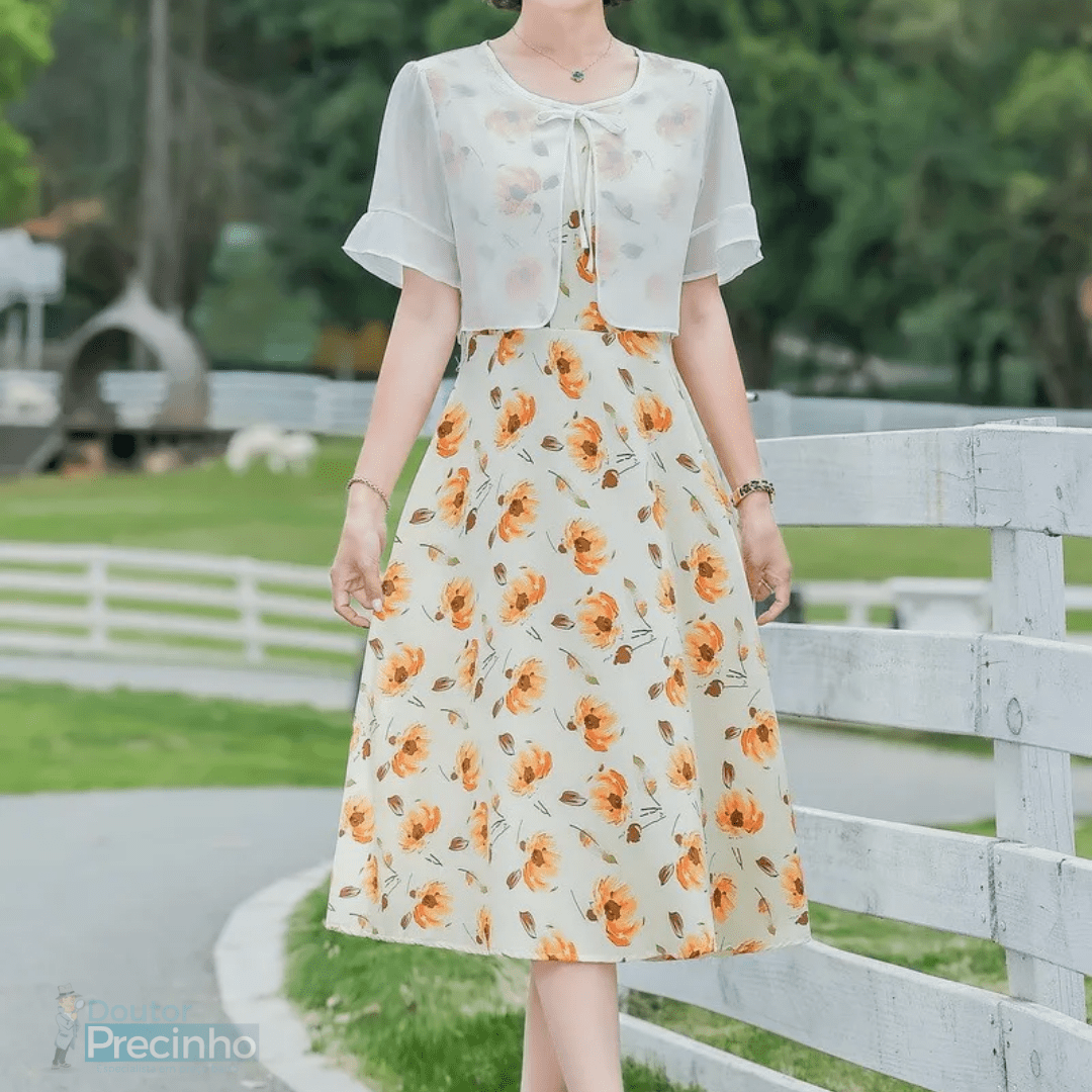 Conjunto Bia - Vestido elegante + Colete