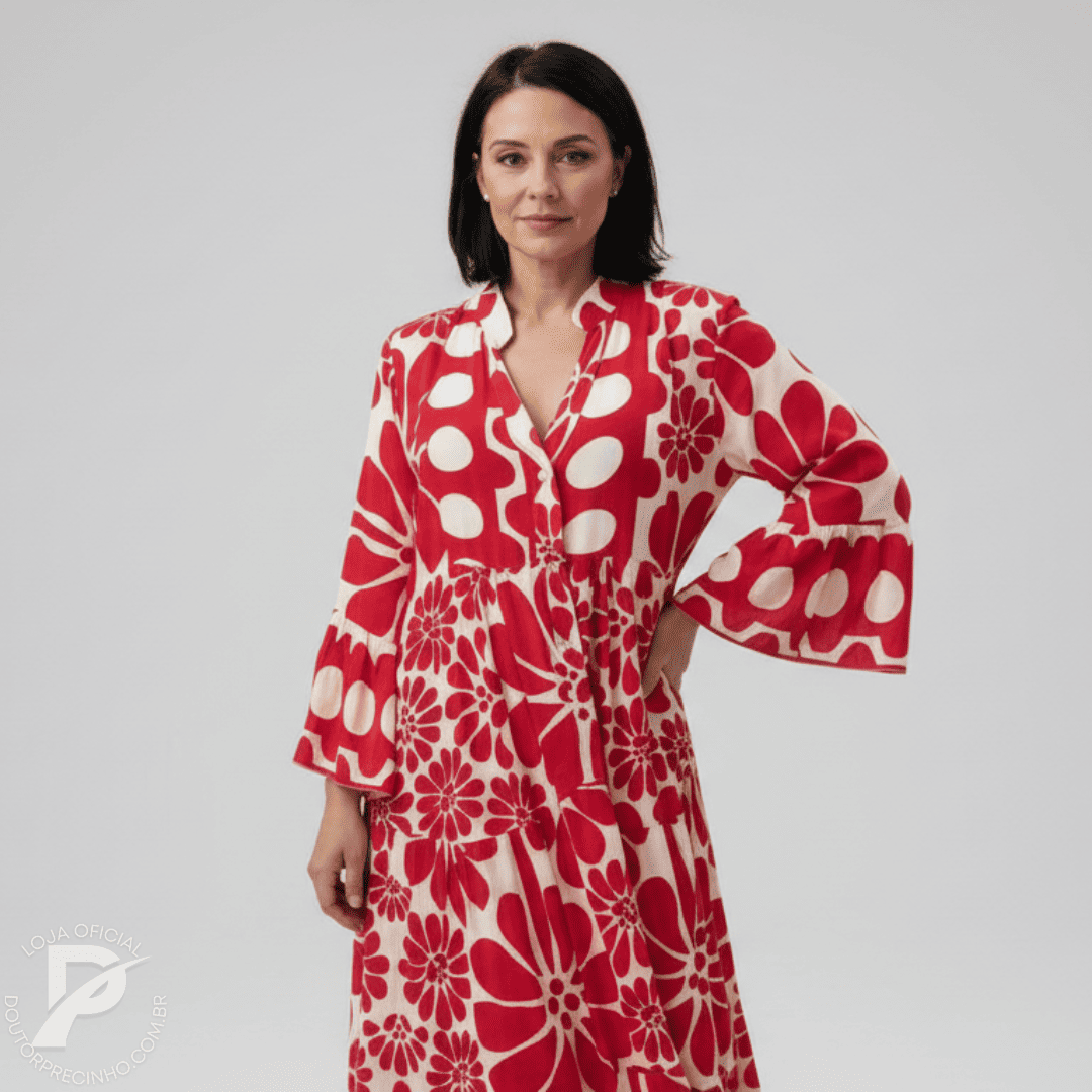 Vestido Arielle - Elegância natural e segurança