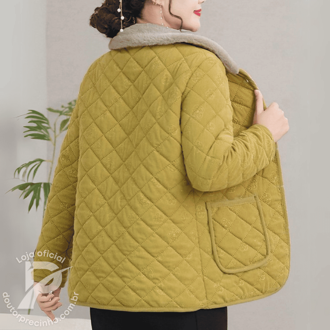 Casaco Emília – Conforto Térmico com Charme Clássico para o Inverno