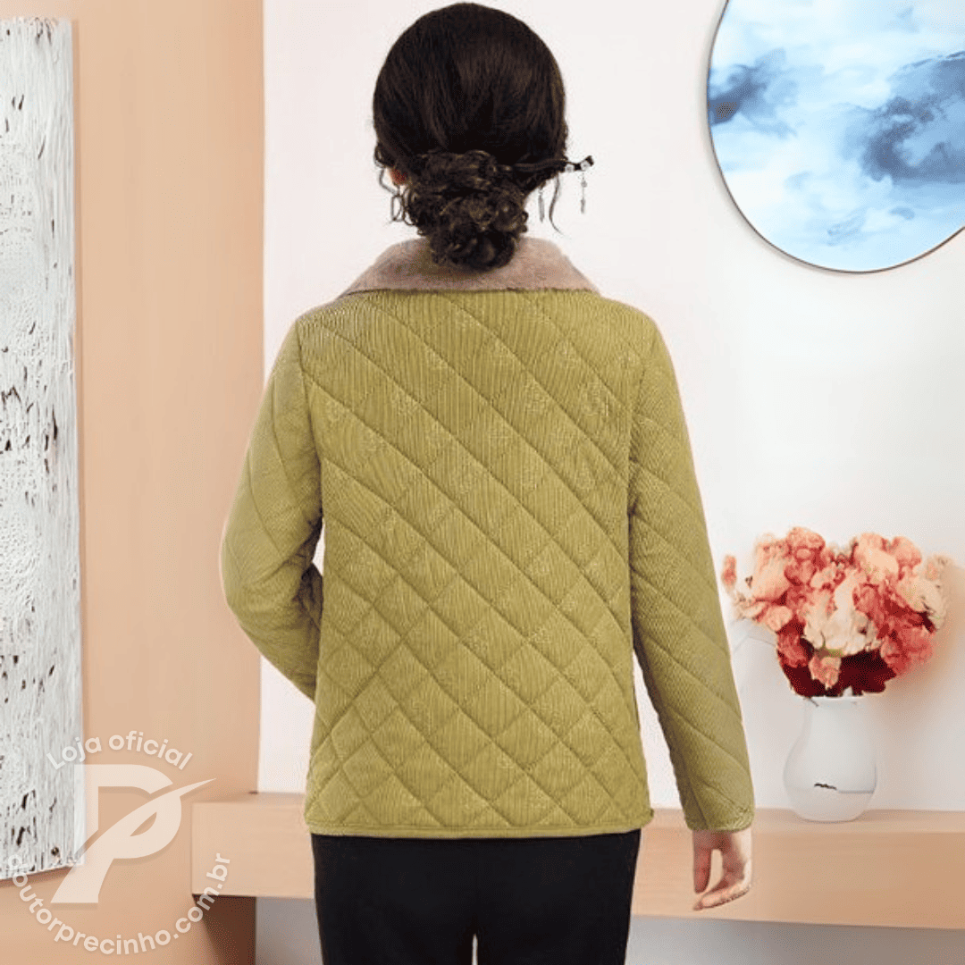 Casaco Emília – Conforto Térmico com Charme Clássico para o Inverno