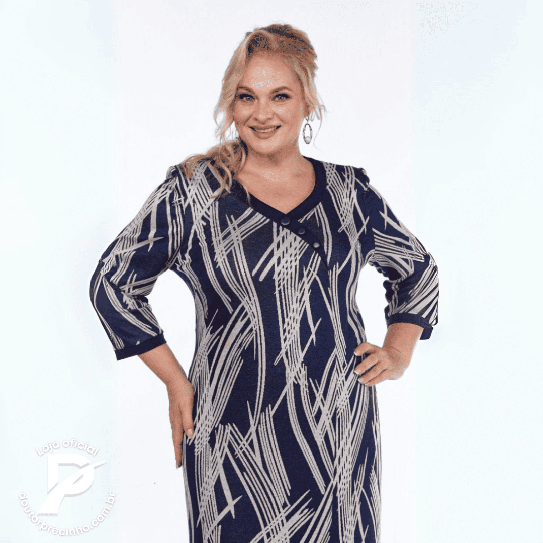 Vestido Vivara – Estampa Sofisticada e Caimento Elegante