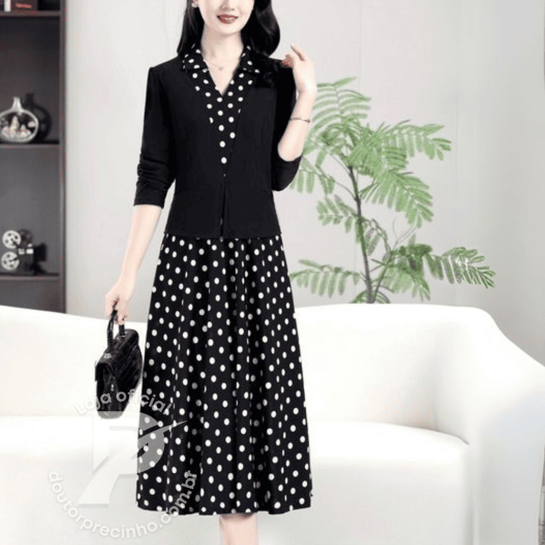 Vestido Tatiana – Elegância Clássica com Toque Moderno