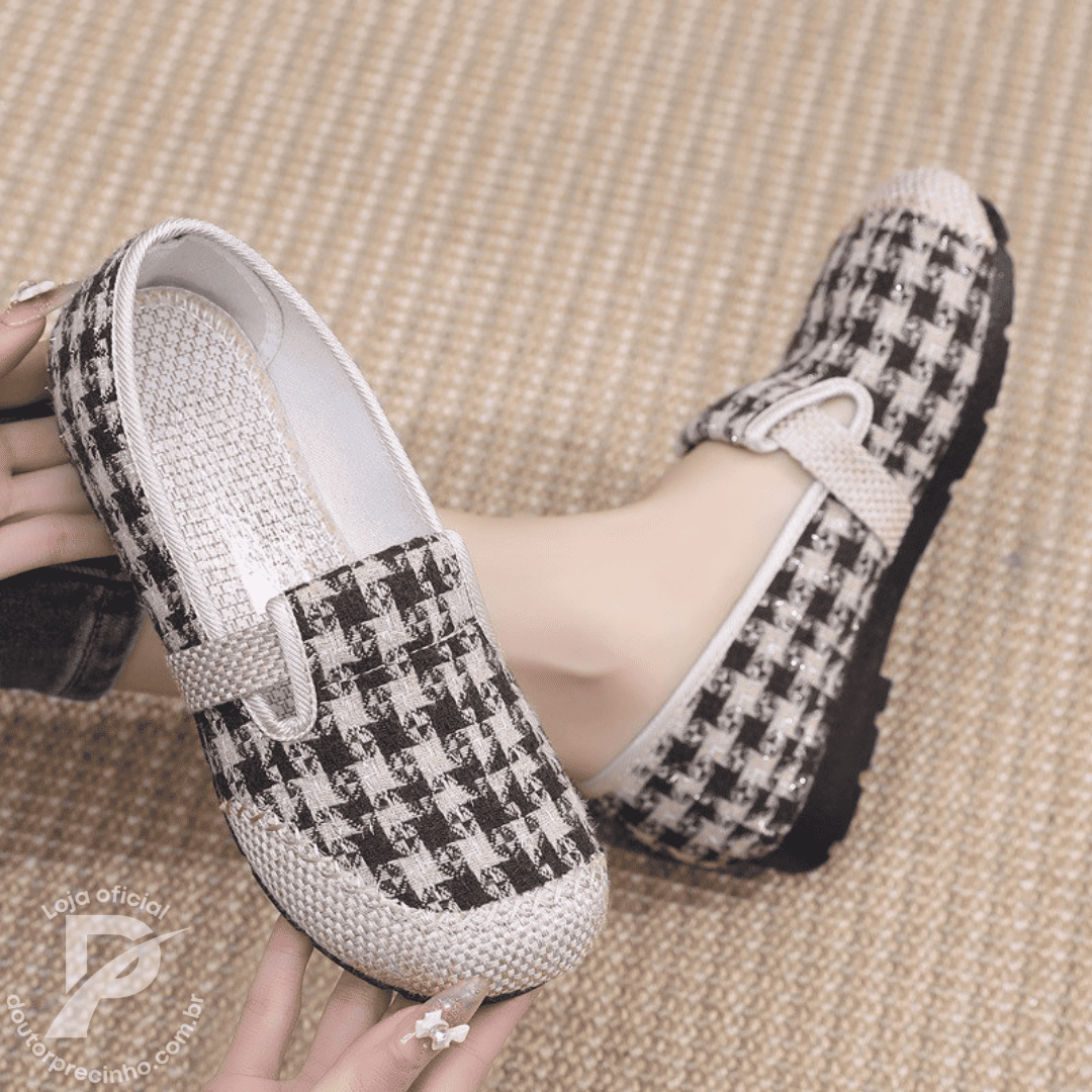 Sapato Noa – Mocassim com Estampa Pied-de-Poule