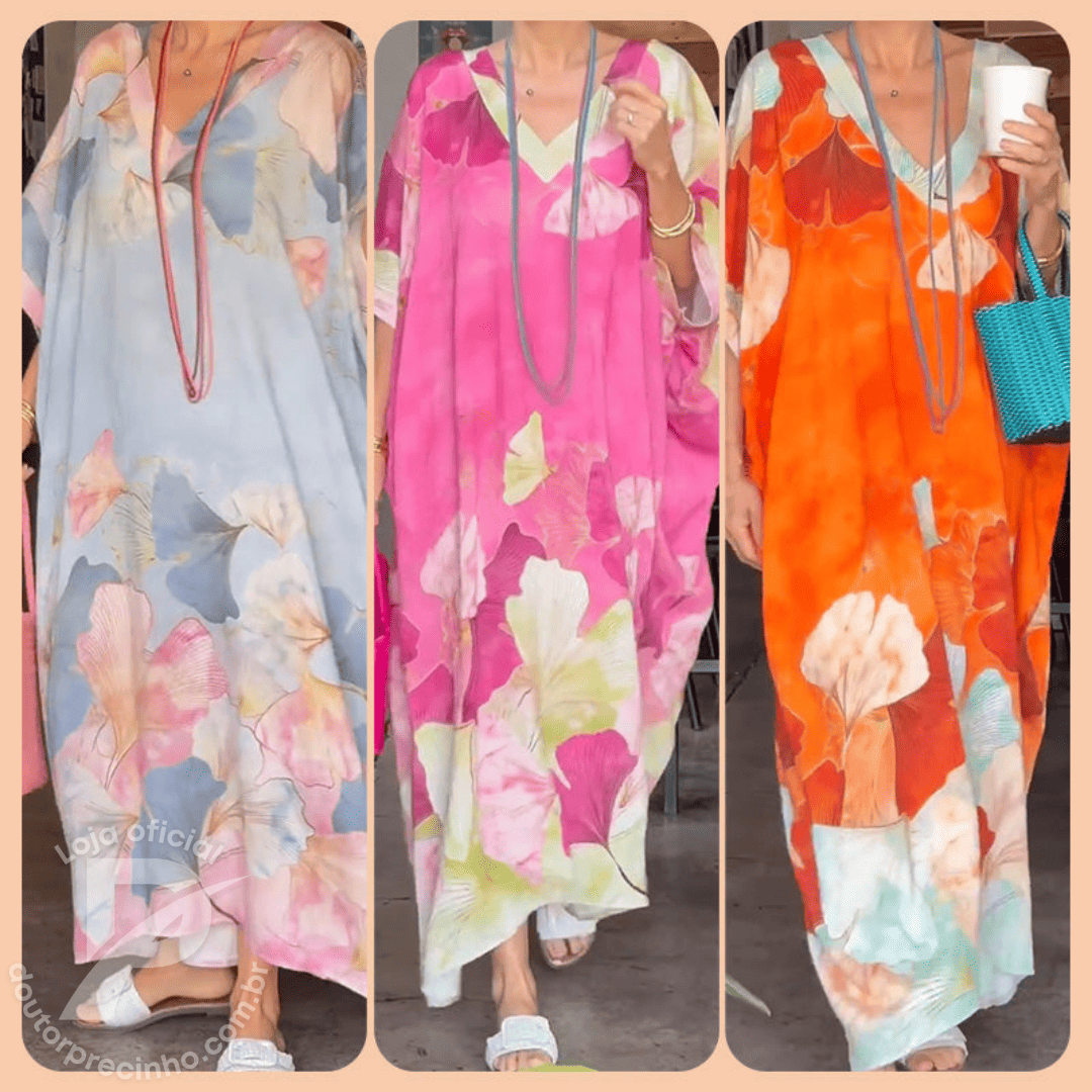 Vestido Positano - Estilo Floral e Leveza