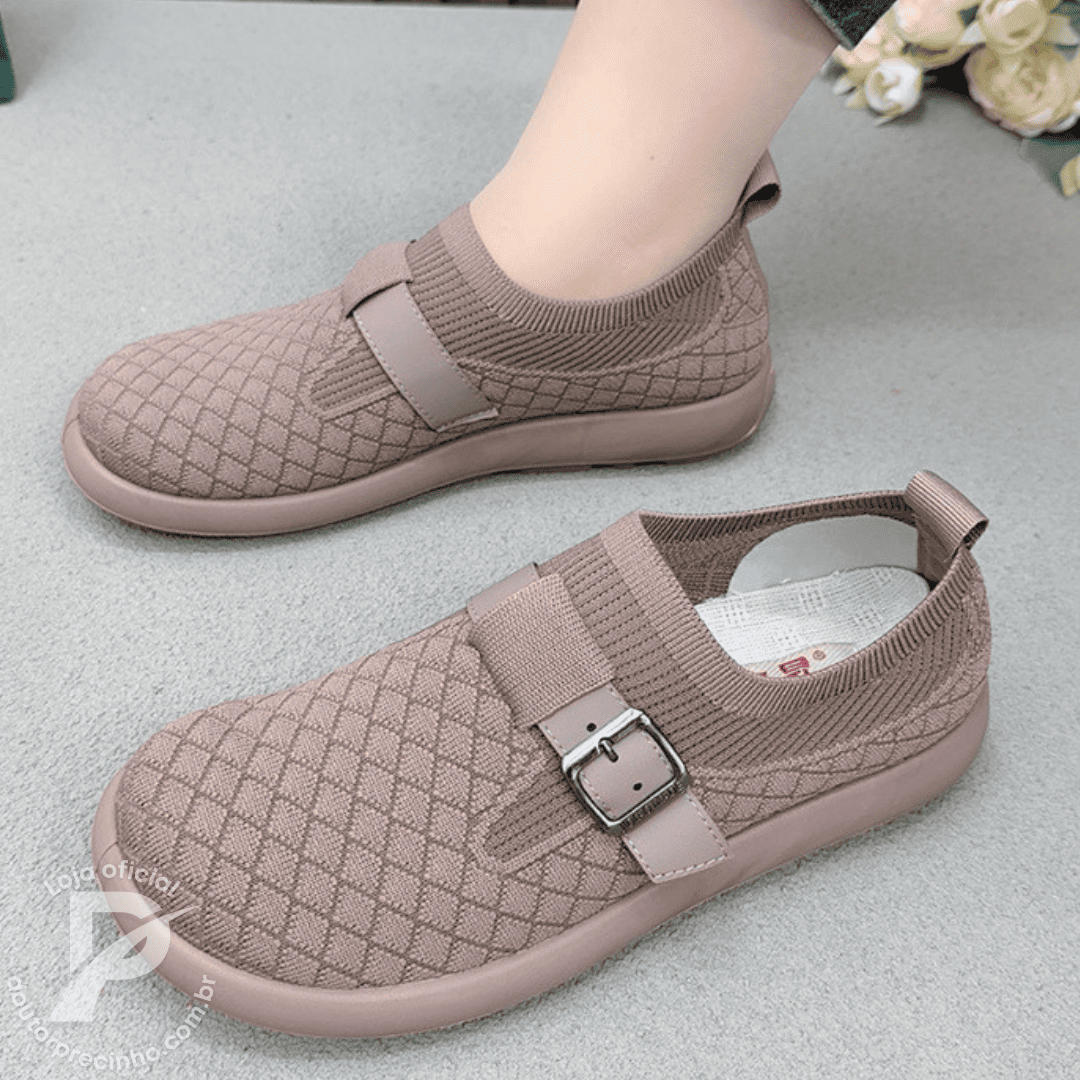 Sapato Torino - Tênis Casual Knit com Fivela Ajustável